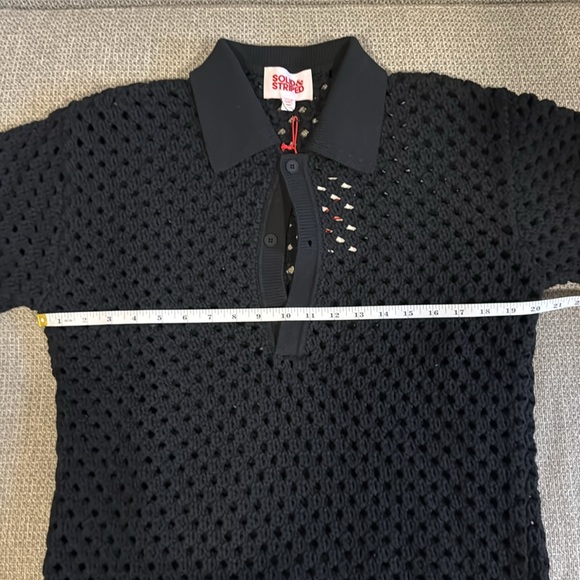 Solid & Striped Crochet Polo - Picture 6 of 7